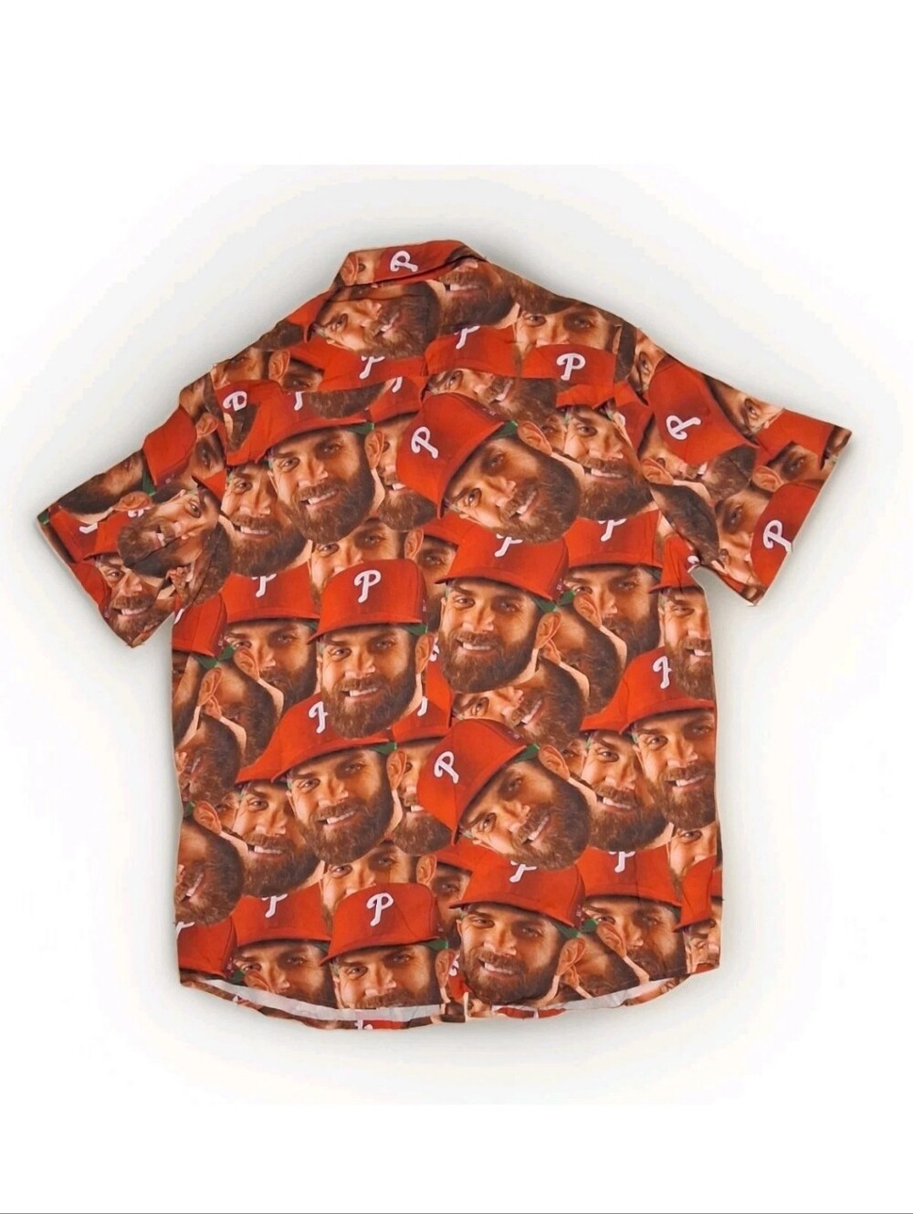 NWT Bryce Harper Forever Collectibles Phillies Face Sublimated Shirt(Mens Large) - Picture 2 of 6
